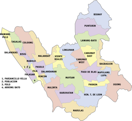 valenzuela city hall map List Of Barangays In Valenzuela Wikipedia valenzuela city hall map