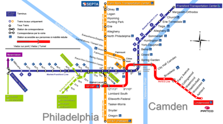 Philadelphia rapid transit map