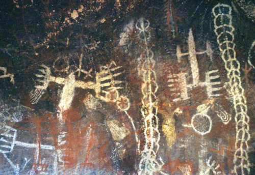 Chumash pictographs in Simi Valley dating to 500 AD.[5]