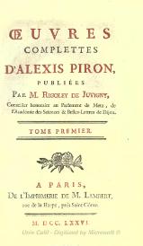 Piron - Œuvres complettes, 1776, tome 1.djvu