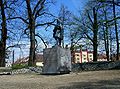 Pomník rybníkáře Jakuba Krčína, v Třeboni na hrázi rybníka Svět