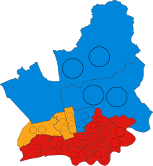 Results by ward Preston UK ward map 2019.svg
