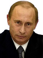 There was debate over the reasons for Vladimir Putin's absence from the conference Putin (cropped).jpg