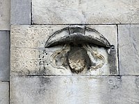 Relief on Pieve di Sant Andrea (Sarzana, Italy) cardinal.jpg