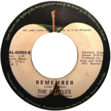 Remember - John Lennon 1970 single.png