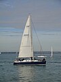 Yachts off Cowes Parade, Isle of Wight, participating in the "Round the Island Race" in 2011.