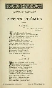 Achille Rouquet, Petits poèmes, 1888 ?    