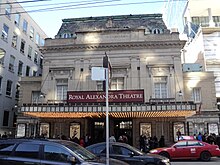 The Royal Alexandra Theatre was completed in 1909 and is an example of Beaux-Arts style of architecture common for theatres in early 20th century British Empire. Royal Alexandra Theatre National Historic Site of Canada.jpg