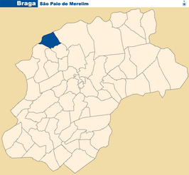 Kaart van São Paio de Merelim