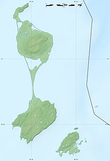 Mapa en relieve de San Pedro y Miquelón.