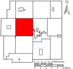 Salem Township okulunun Wyandot County şehrindeki konumu