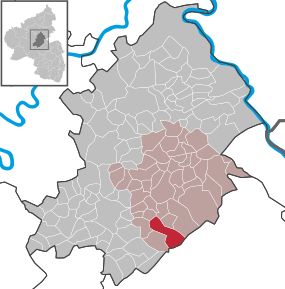 Poziția ortsgemeinde Sargenroth pe harta districtului Rhein-Hunsrück-Kreis