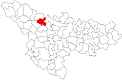 Положај Општине Кнез у округу Тимиш