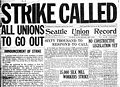 Image 25The front page of the Union Record on the Seattle General Strike of 1919.