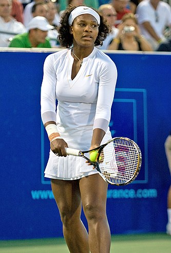 Wimbledon champion Serena Williams headlined the singles event in Stanford Serena Williams July 2008.jpg