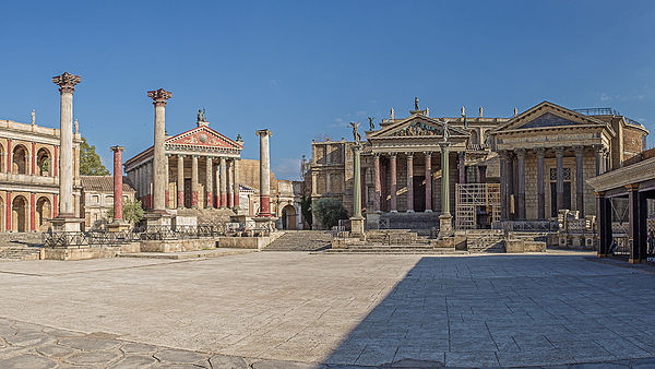 Set of the television series Rome in the Cinecittà studios in Rome, Italy