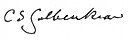 Calouste Gulbenkian – podpis