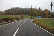 Čeština: Silnice II/141 mezi Libínským Sedlem a Prachaticemi, kraj Jihočeský. English: Road II/141 between Libínské Sedlo and Prachatice, South Bohemian Region, Czechia.