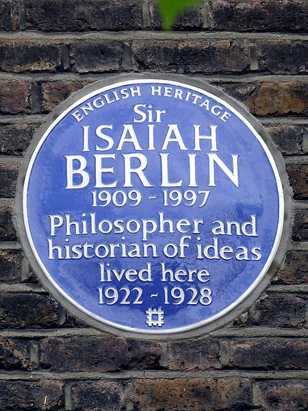 File:Sir ISAIAH BERLIN 1909–1997 Philosopher and historian of ideas lived here 1922–1928 (2).jpg