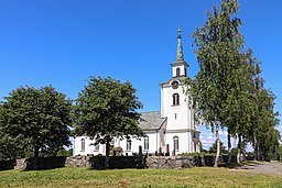 Sjösås nya kyrka i juni 2020.