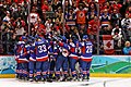 Image 13The Slovak national ice hockey team celebrating a victory against Sweden at the 2010 Winter Olympics (from Culture of Slovakia)