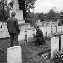 Soldiers inspect graves at the South African First World War cemetery at Delville Wood, 13 November 1944 Soldiers inspect graves at the South African First World War cemetery at Delville Wood, 13 November 1944. BU1324.jpg