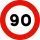 İspanya trafik sinyali r301-90.svg