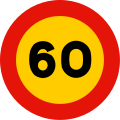 TR-301-60 Prohibició velocitat màxima a 60 km/h