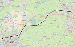 Az Utrecht–Rotterdam-vasútvonal útvonala
