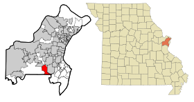 Localização da cidade de Fenton