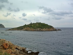 Es Pantaleu in front of Sant Elm