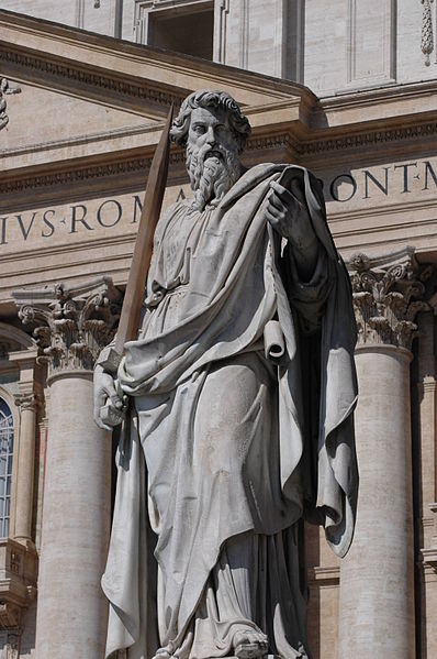 File:Statue at saint peters rome.jpg