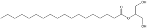 Structural formula of 2-glycerol monostearate