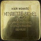 Stolperstein Henriette Sichel Jahnstraße 36.jpg