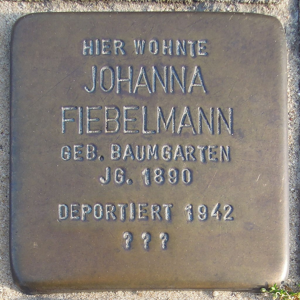 Stolperstein Meppen Fullener Straße 27 Johanna Fiebelmann