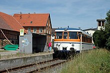 MAN-Schienenbus am 29. Juli 2009 in Hüffenhart auf der Krebsbachtalbahn