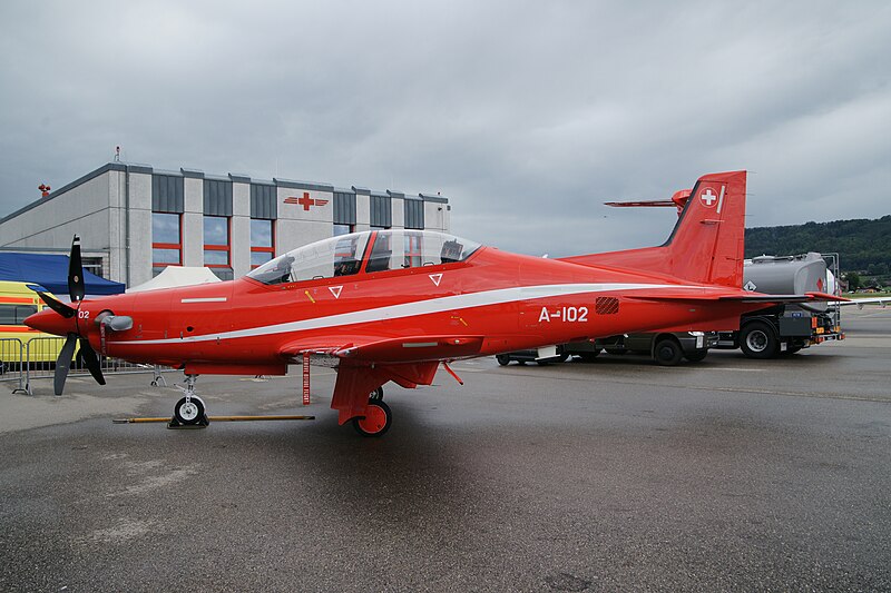 File:Swiss Air Force PC-21 A-102 parked.jpg