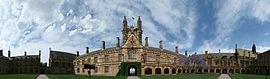 The University of Sydney SydneyUniversity MainQuadrangle panorama 270.jpg