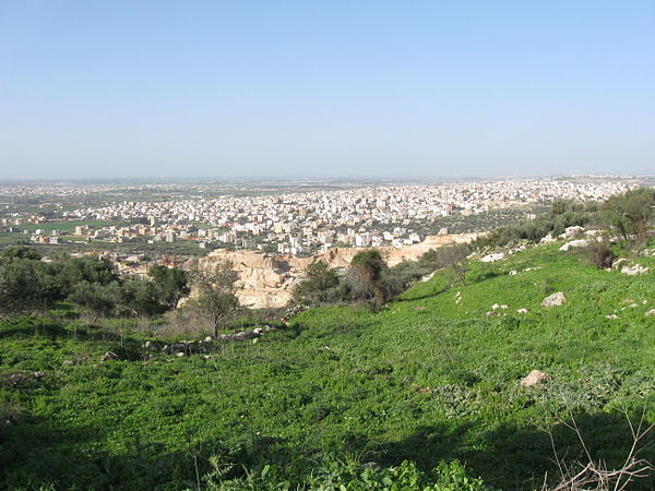 A view of Tayibe, the largest city of the Southern Triangle.