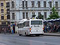 Čeština: Teplice, okres Teplice. Benešovo náměstí, trolejbus SOR TN 12A ev. č. 100 dopravce Arriva Teplice na lince 3. English: Teplice, Teplice District, Ústí nad Labem Region, Czech Republic. Benešovo náměstí, a trolleybus bus SOR TN 12A of Arriva Teplice. Camera location 50° 38′ 32″ N, 13° 49′ 35.6″ E    View all coordinates using: OpenStreetMap