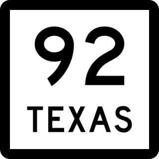 <span class="mw-page-title-main">Texas State Highway 92</span> State highway in Texas