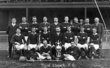 The 1904 Third Lanark team posing with the Glasgow Cup trophy - they would end the season as Scottish champions Third lanark 1904.jpg