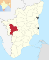 The location of the Tiruppur.