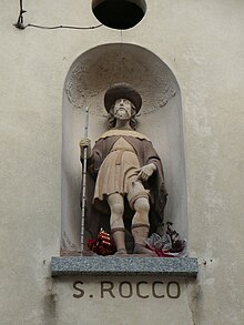 L'immagine di San Rocco a Trevano basso.