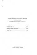 AUTRES OUVRAGES D’ANTHONY TROLLOPE Traduits en français ET PUBLIÉS DANS LA BIBLIOTHÈQUE CHARPENTIER La Ferme d’Orley 2 vol. La petite maison d’Allington 2 vol. Rachel Ray 2 vol. Corbeil, typ. et stér. de Crété.