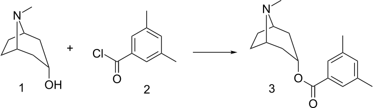 Tropanserin synthesis Tropanserin synthesis.svg