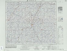 Map including Dezhou (labeled as TE-HSIEN (TEHCHOW) (walled) 德縣) (AMS, 1954)