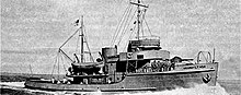 U.S. Army LT-454, a 143-foot diesel electric ocean-going tug of a type used extensively in theaters of operations. (United States Army In World War II - The Technical Services - The Transportation Corps: Movements, Training, And Supply, p.474.) US Army LT-454.jpg