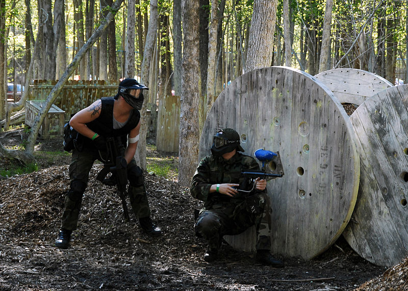 File:US Navy 090417-N-5300C-085 Players plan a field movement while participating in the Multi-Command Paintball Tournament at Fox Brother's Paintball Field in Virginia Beach.jpg