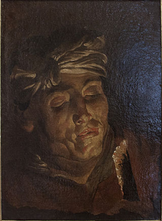 <i>Man Blowing on an Ember</i> Painting by Matthias Stom